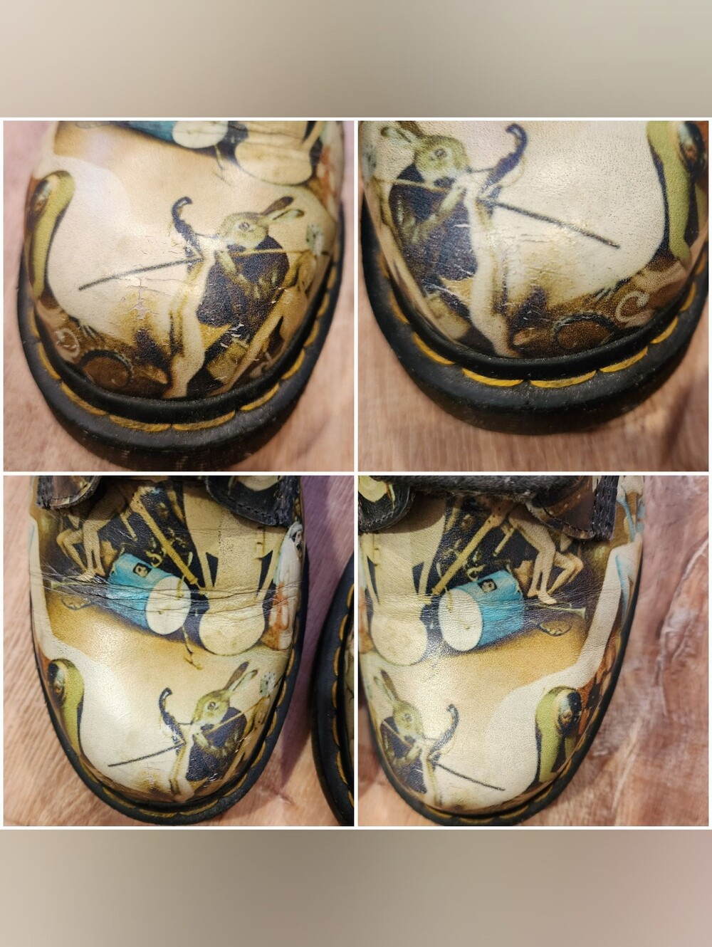 Rare Dr Martens x Hieronymus Bosch 1460 Pascal Hell Boots Men's 8 Women's 9 - Picture 3 of 8